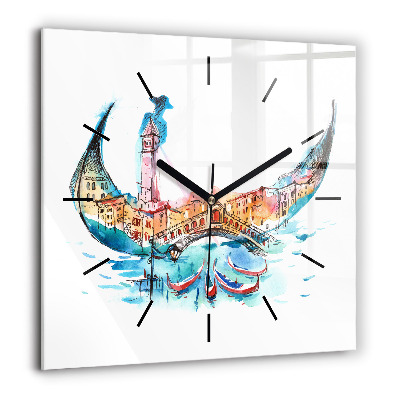 Ceas de sticlă pe perete pătrat Ochelari pentru ochi