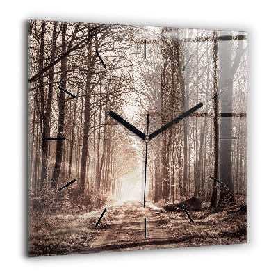 Ceas pătrat de perete din sticlă Abstracția elanului