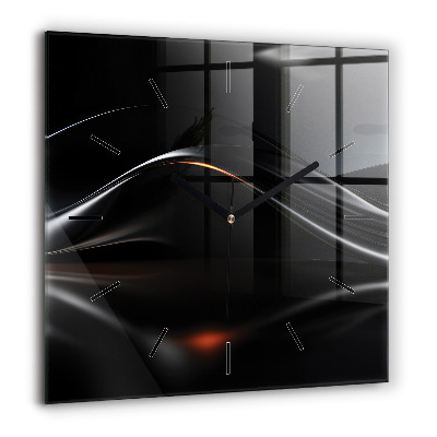 Ceas din sticlă pătrat Culoare: galben-auriu