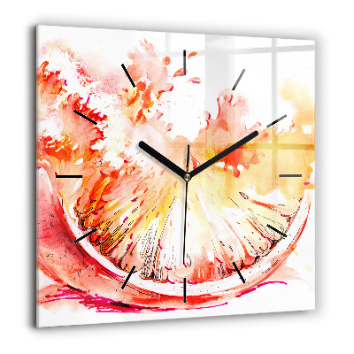 Ceas de sticlă pe perete pătrat Italia - Gondola venețiană