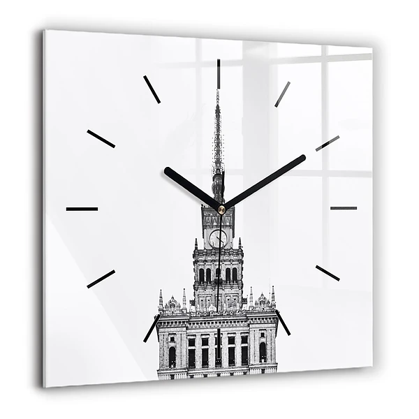 Ceas din sticlă pătrat Abstracția soarelui