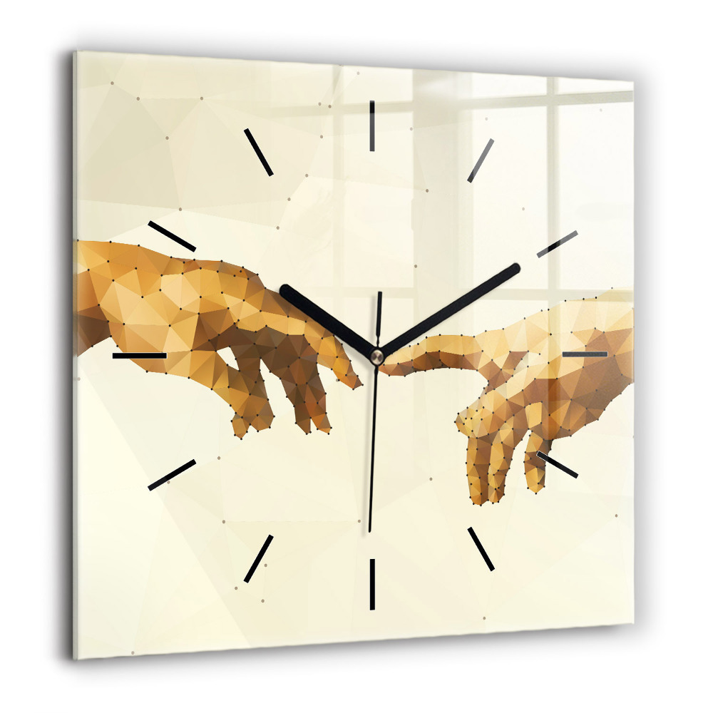 Ceas din sticlă pătrat Natura arbori de pădure