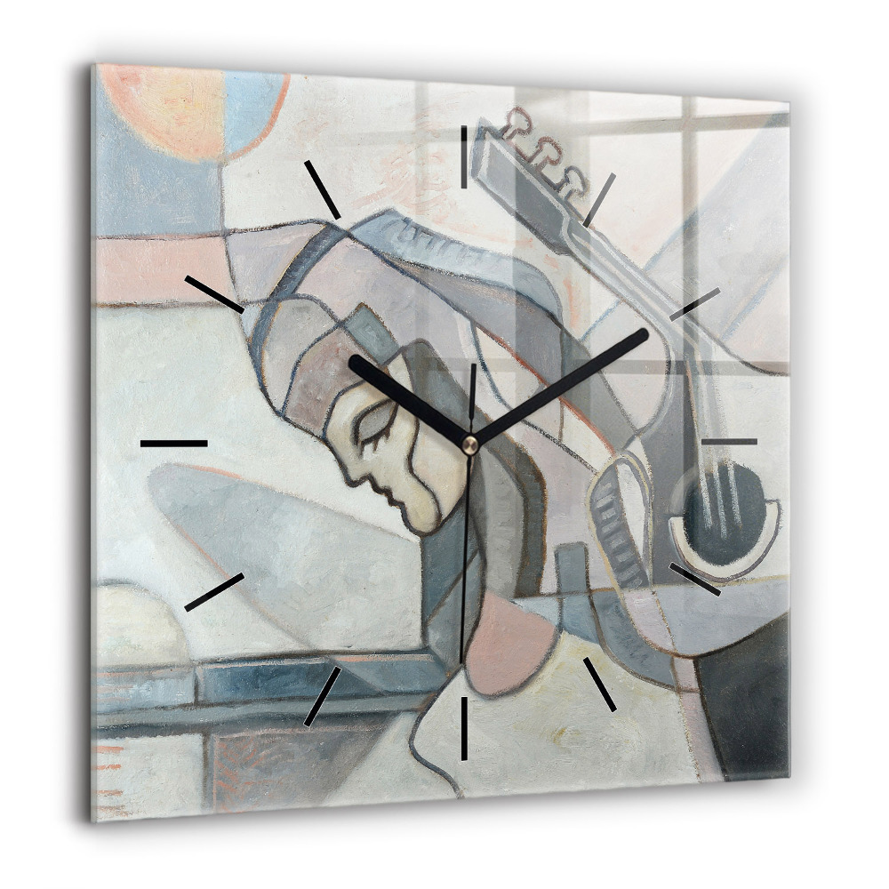 Ceas de sticlă pe perete pătrat Se țin de mâini
