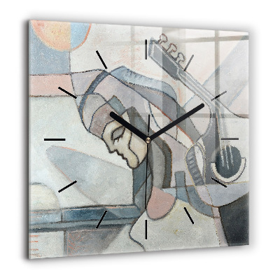 Ceas de sticlă pe perete pătrat Se țin de mâini