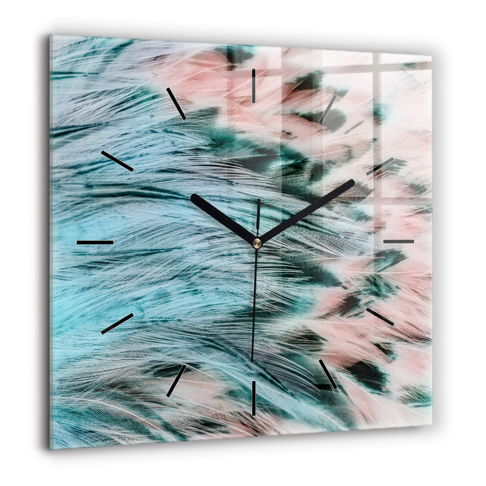 Ceas de sticlă pe perete pătrat harta lumia