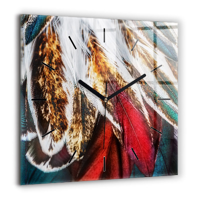 Ceas pătrat de perete din sticlă Vacanta la plaja