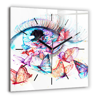 Ceas perete din sticlă pătrat Femeie dansând balet