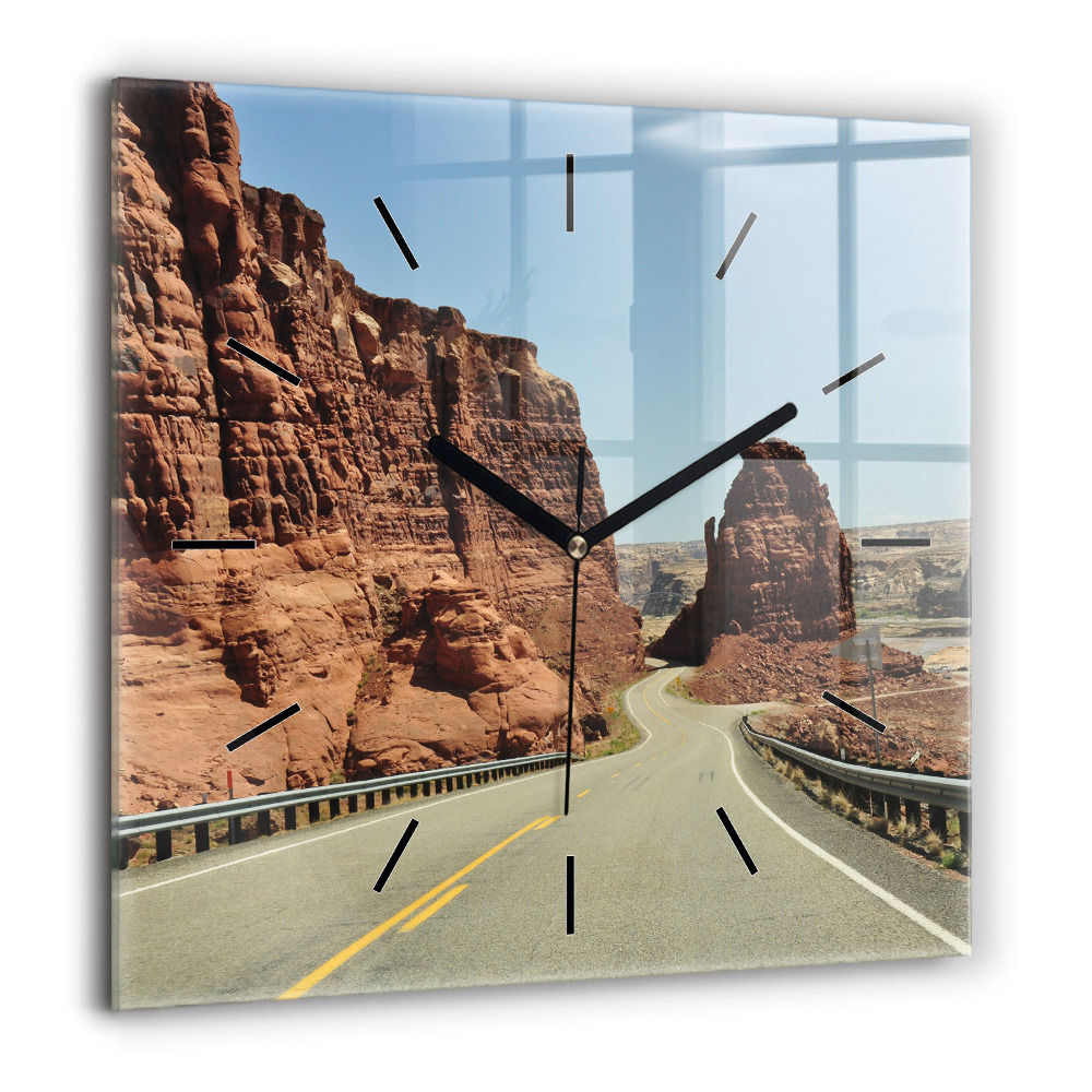 Ceas perete din sticlă pătrat Abstrația