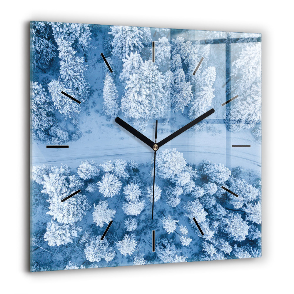 Ceas de sticlă pe perete pătrat Portretul unui leu