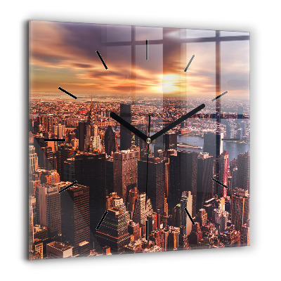 Ceas de sticlă pe perete pătrat Tablete de ciocolata