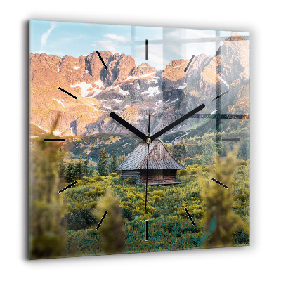 Ceas de sticlă pe perete pătrat Podul Carol din Praga