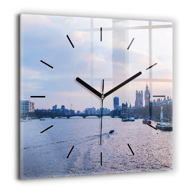 Ceas perete din sticlă pătrat Vafe si inghetata