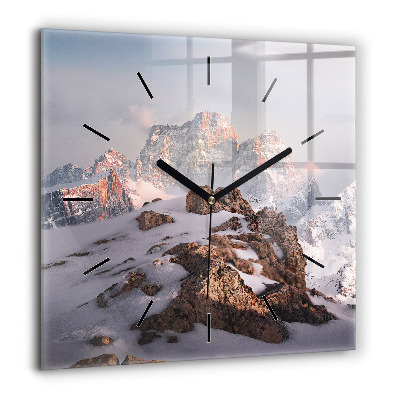 Ceas de sticlă pe perete pătrat Palmieri din Los Angeles