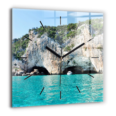 Ceas perete din sticlă pătrat Canionul Antilopei