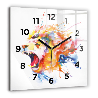 Ceas din sticlă pătrat Bufniță în zbor