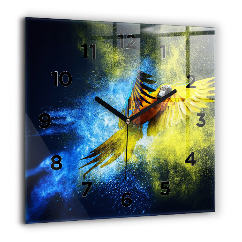 Ceas de sticlă pe perete pătrat Stickle de vin