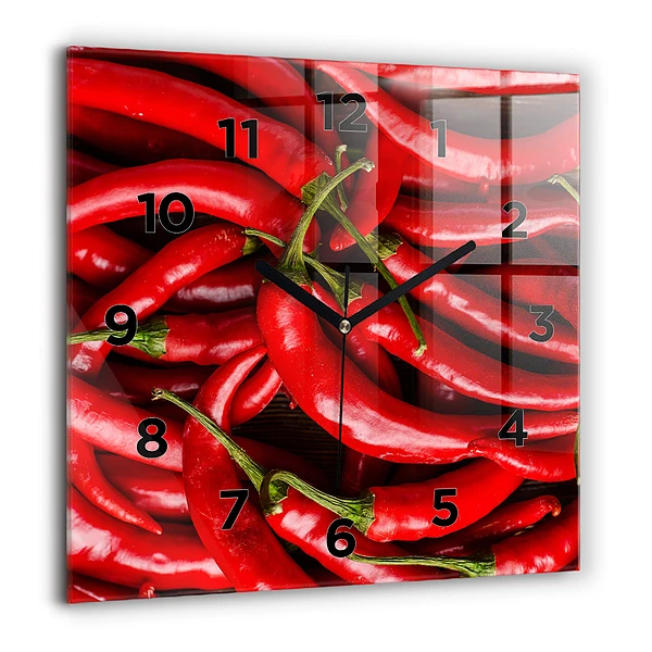 Ceas de sticlă pe perete pătrat Artă artistică