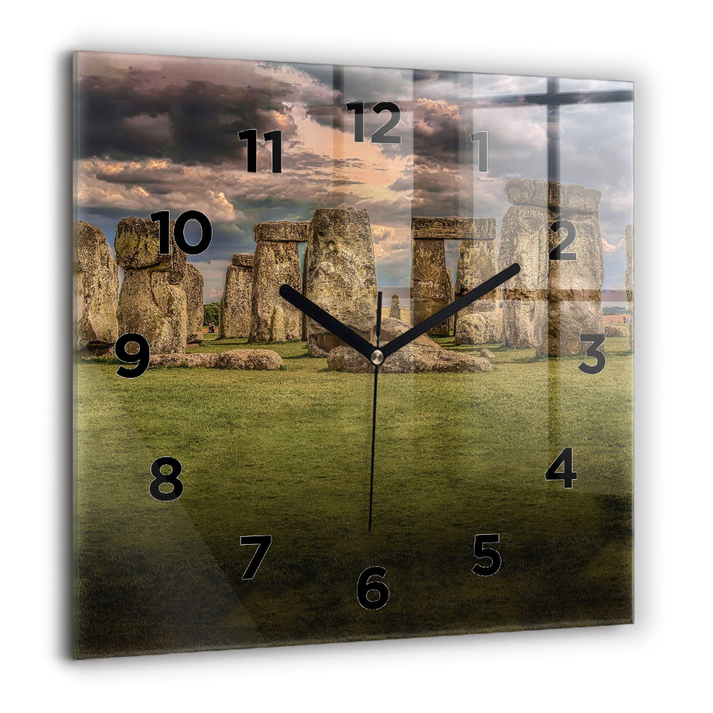 Ceas de sticlă pe perete pătrat Flori într-o vază