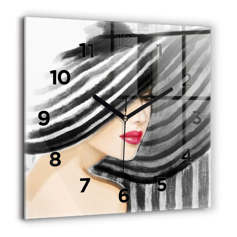 Ceas din sticlă pătrat Panorama orasului Plzen