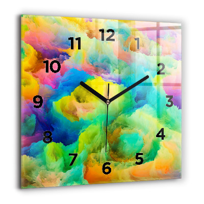 Ceas din sticlă pătrat Cyberpunk