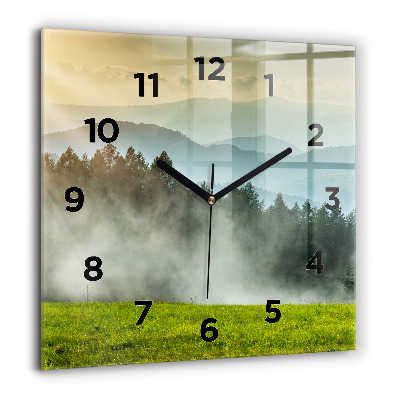 Ceas perete din sticlă pătrat Taxiuri din New York