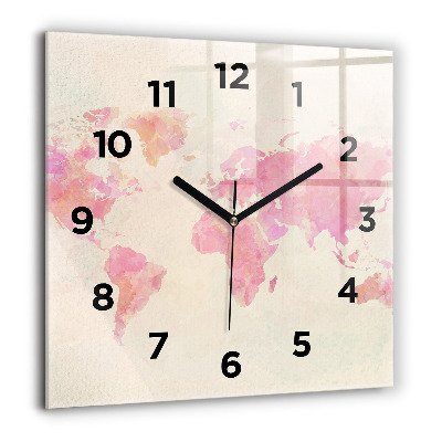 Ceas de sticlă pe perete pătrat Stilul motor Adrenalina