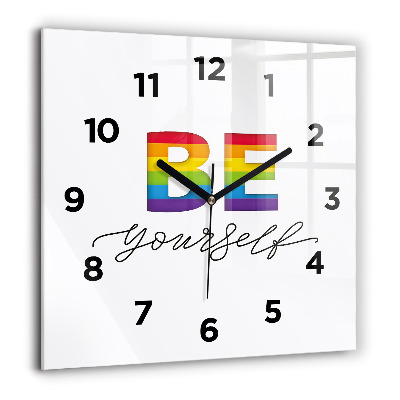 Ceas perete din sticlă pătrat Abstracția zgârie-norilor