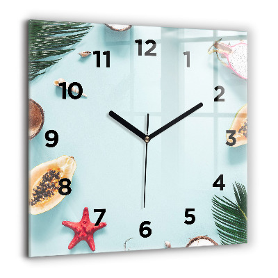 Ceas din sticlă pătrat Abstracția adâncimii