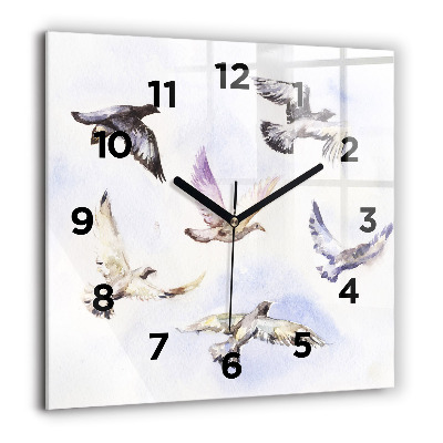 Ceas de sticlă pe perete pătrat Turnul Effel Paris