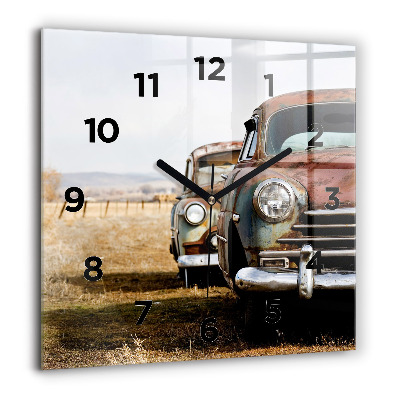 Ceas din sticlă pătrat Piramide și apus