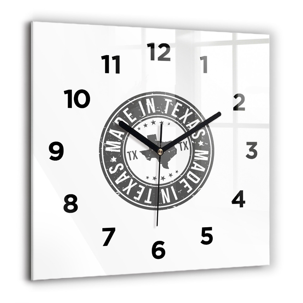 Ceas perete din sticlă pătrat Frunze pastelate