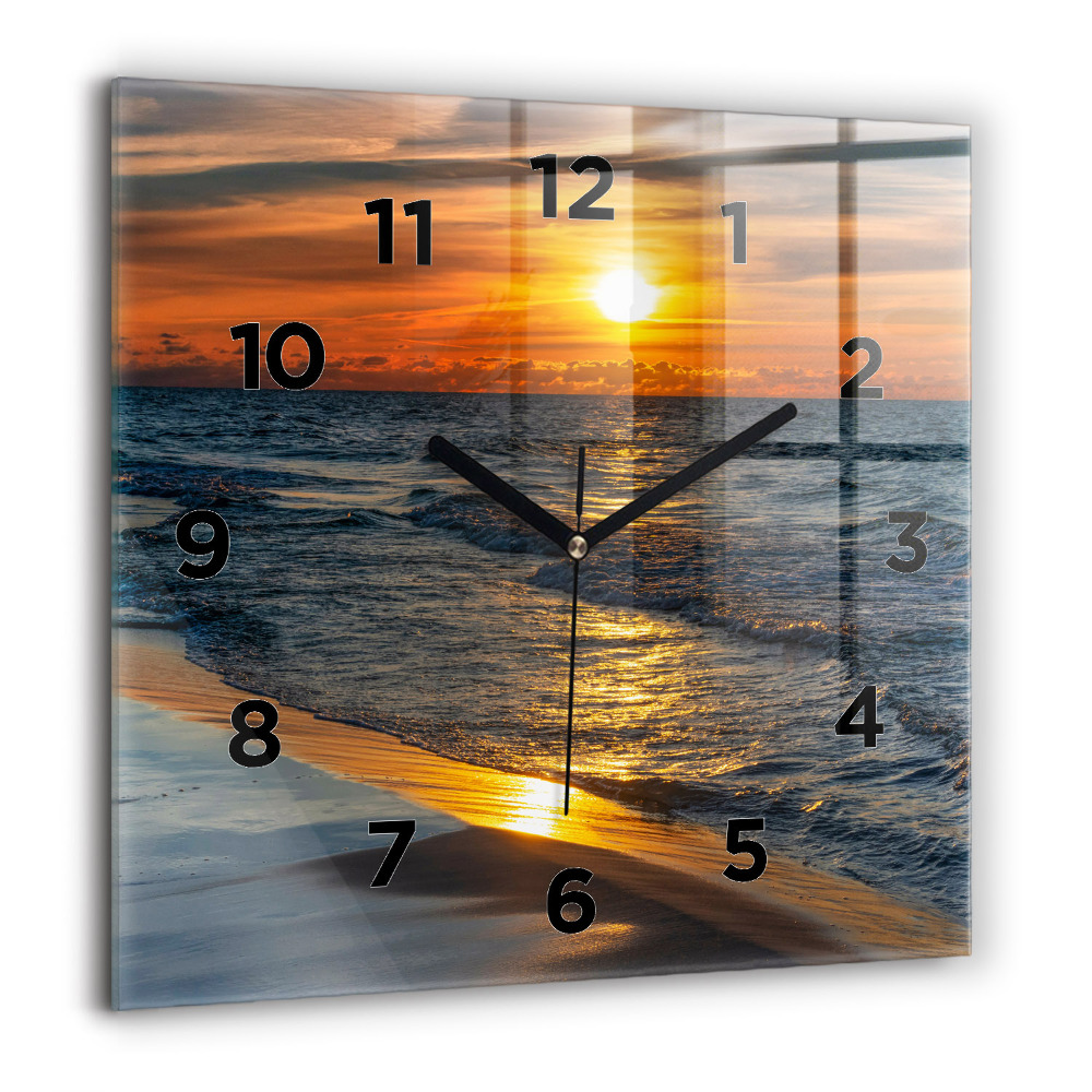Ceas perete din sticlă pătrat Accesorii de vara