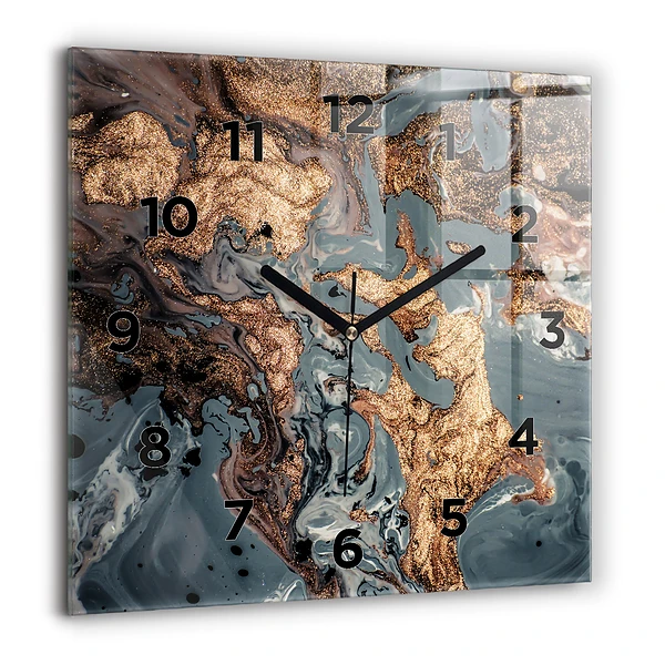 Ceas din sticlă pătrat Mingi de abstractie