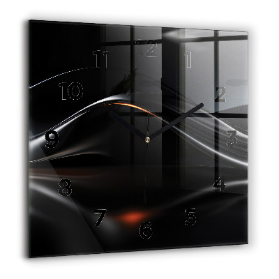 Ceas din sticlă pătrat Culoare: galben-auriu