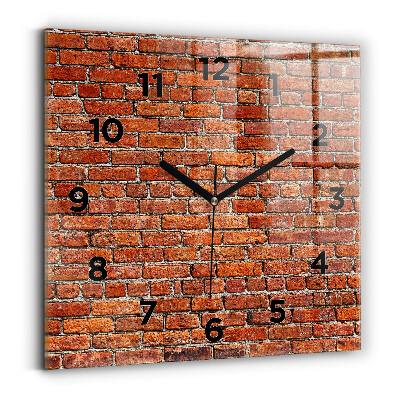 Ceas perete din sticlă pătrat Căști și unde sonore