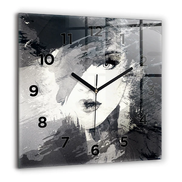 Ceas de sticlă pe perete pătrat Alster în Hamburg