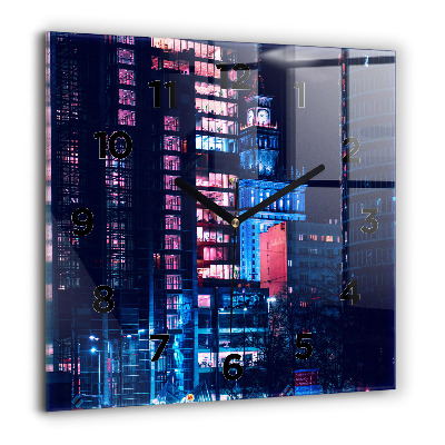 Ceas perete din sticlă pătrat Peisaj abstract