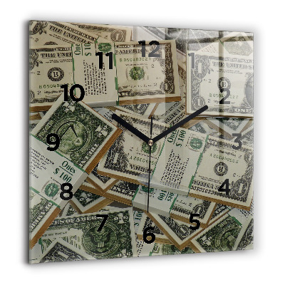 Ceas din sticlă pătrat Perete de piatra