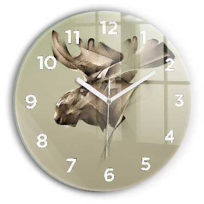 Ceas de sticlă pe perete rotund Elan grafic