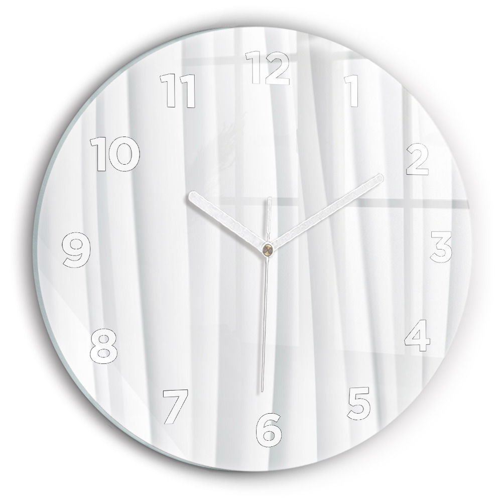 Ceas rotund de perete din sticlă Textura valuri