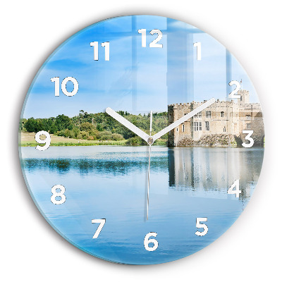 Ceas rotund de perete din sticlă Castelul Leeds