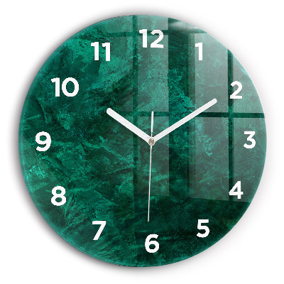 Ceas rotund de perete din sticlă Perete de smarald