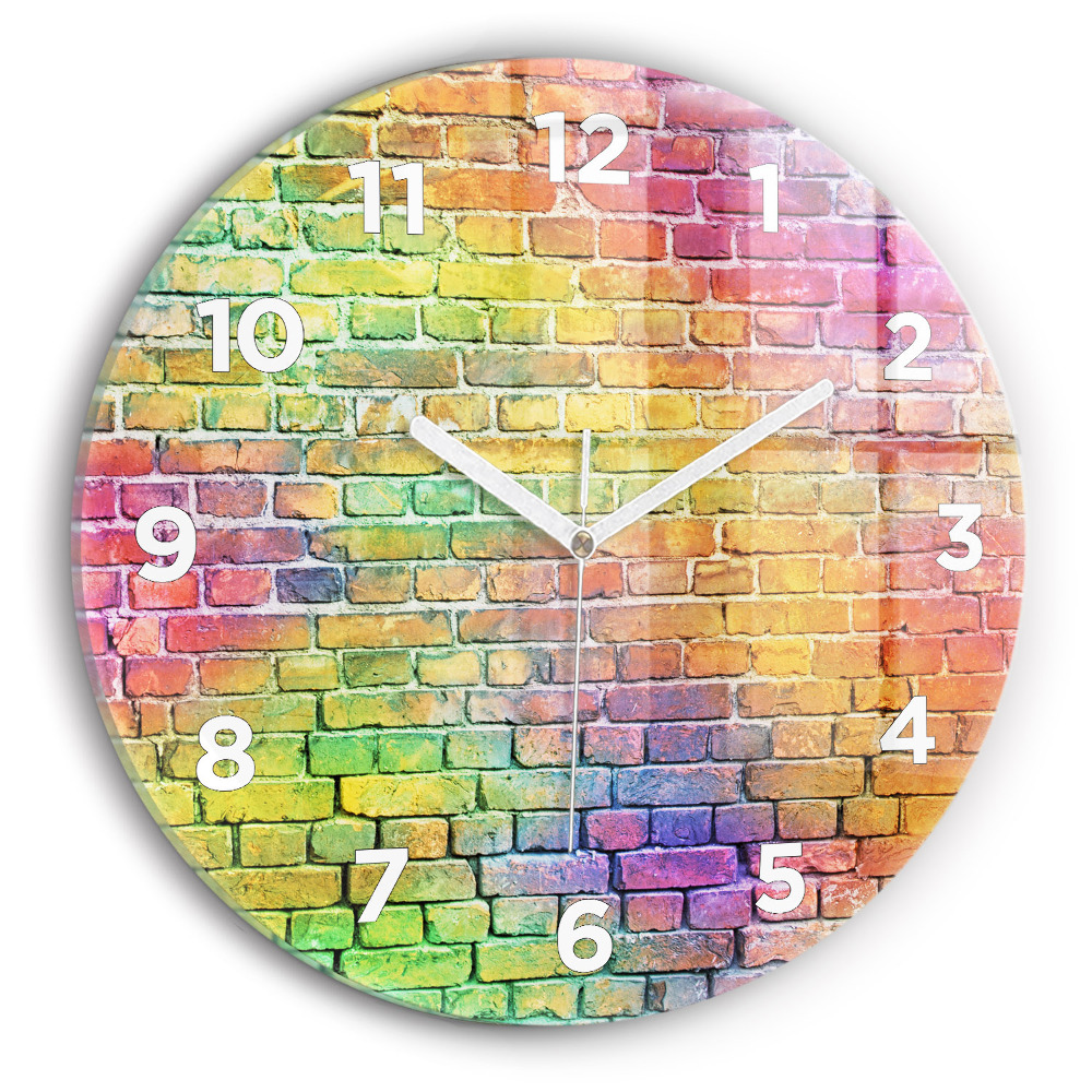 Ceas perete din sticlă rotund Perete pictat
