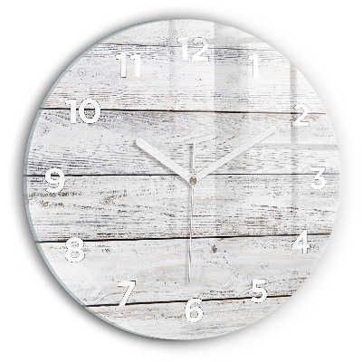 Ceas perete din sticlă rotund Scânduri vopsite