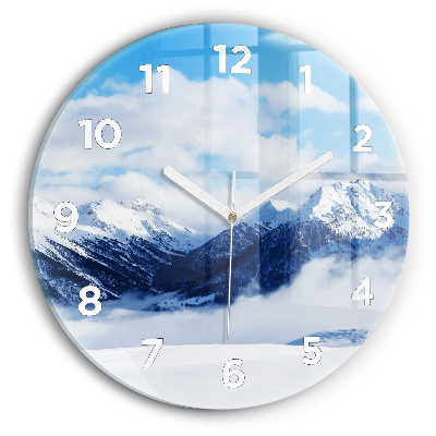 Ceas din sticlă rotund Panoramă montană