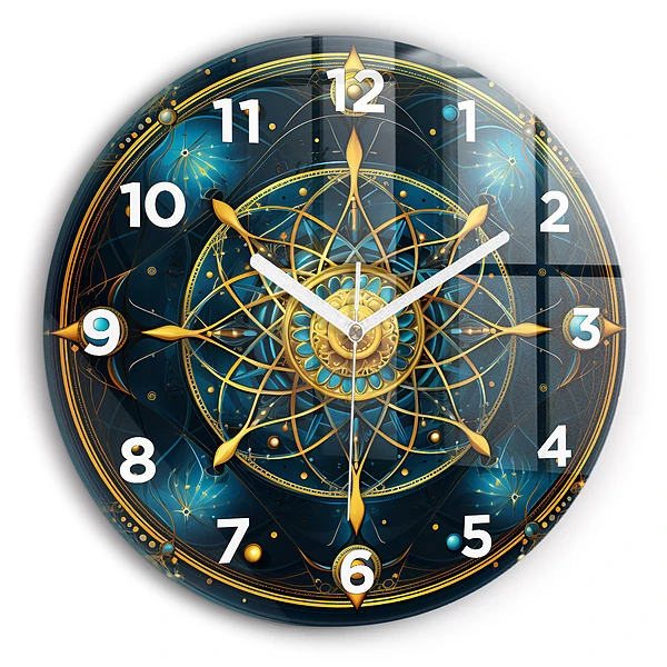 Ceas rotund de perete din sticlă Ceas horoscop