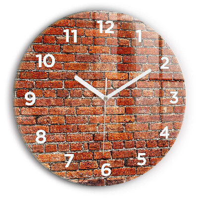 Ceas perete din sticlă rotund Zid vechi de cărămidă