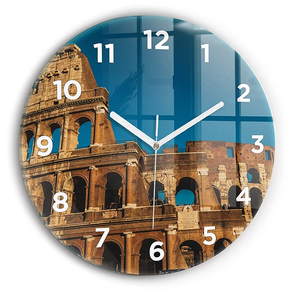 Ceas din sticlă rotund Colosseumul din Italia