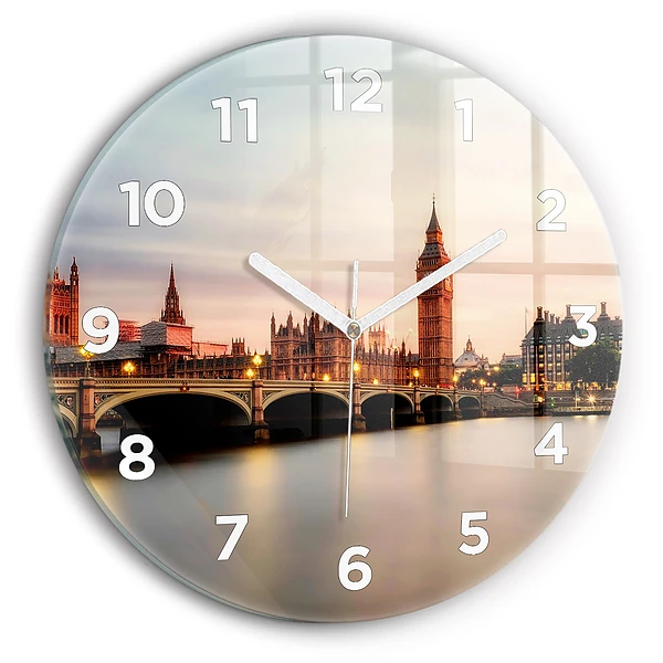 Ceas din sticlă rotund Orizontul Big Ben a Londrei