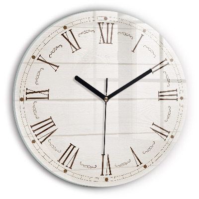 Ceas perete din sticlă rotund Numere Romane